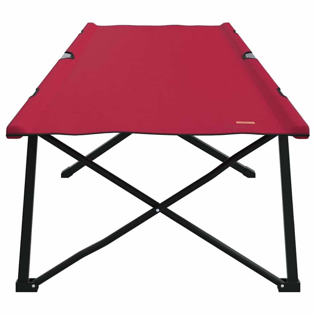 Cama de Camping Dobrável Dobrar Vermelho 206 x 76 x 74 cm