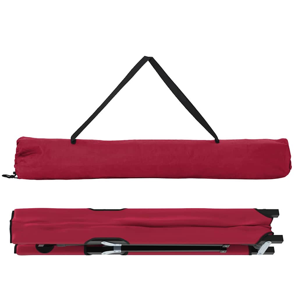 Cama de Camping Dobrável Dobrar Vermelho 206 x 76 x 74 cm