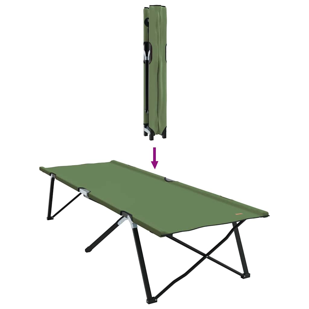 Cama de Camping Dobrável Dobrar Amy amarelo 206 x 76 x 74 cm