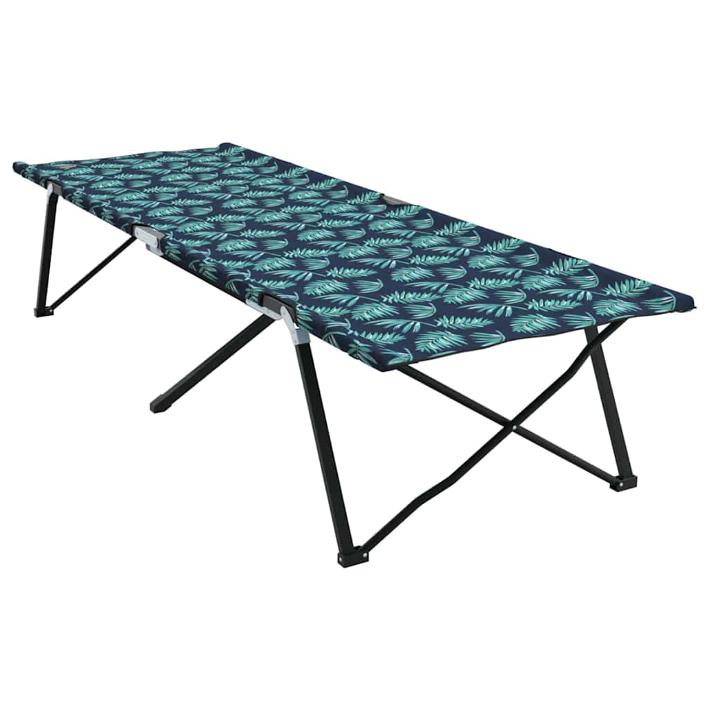 Cama de Camping Dobrável Padrão de folhas 206 x 76 x 74 cm