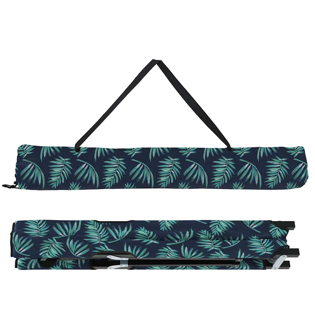 Cama de Camping Dobrável Padrão de folhas 206 x 76 x 74 cm