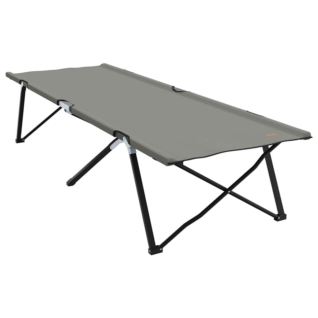 Cama de Camping Dobrável Dobrar 2 pcs Cinzeto 206 x 76 x 74 cm