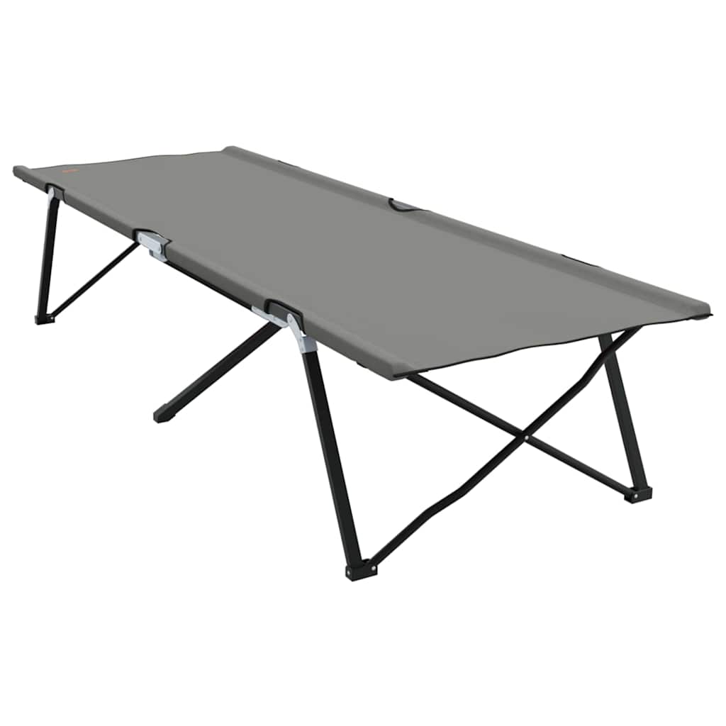 Cama de Camping Dobrável Dobrar 2 pcs Cinzeto 206 x 76 x 74 cm