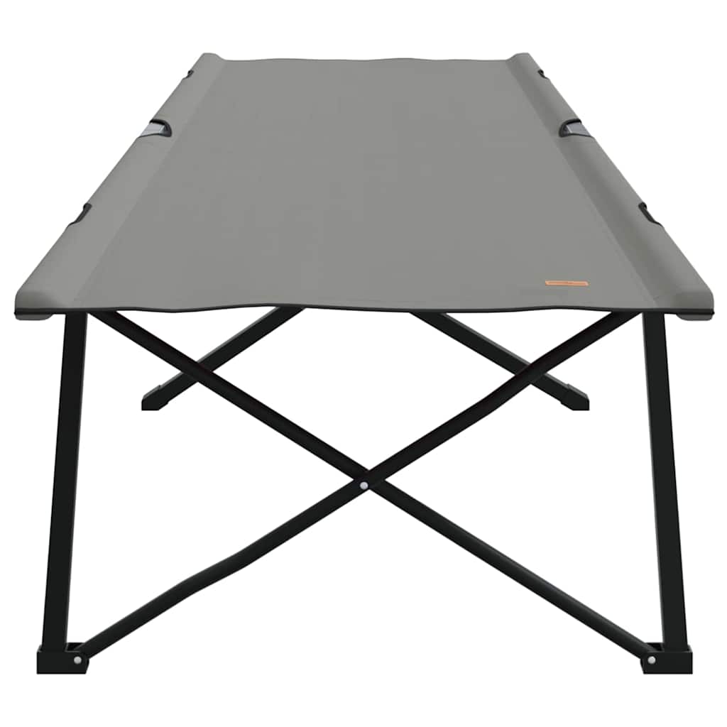 Cama de Camping Dobrável Dobrar 2 pcs Cinzeto 206 x 76 x 74 cm