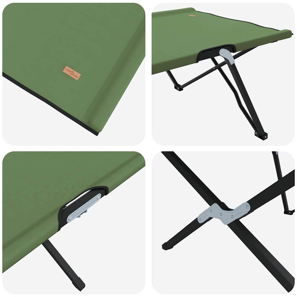 Cama de Camping Dobrável 2 pcs Amy amarelo 206 x 76 x 74 cm