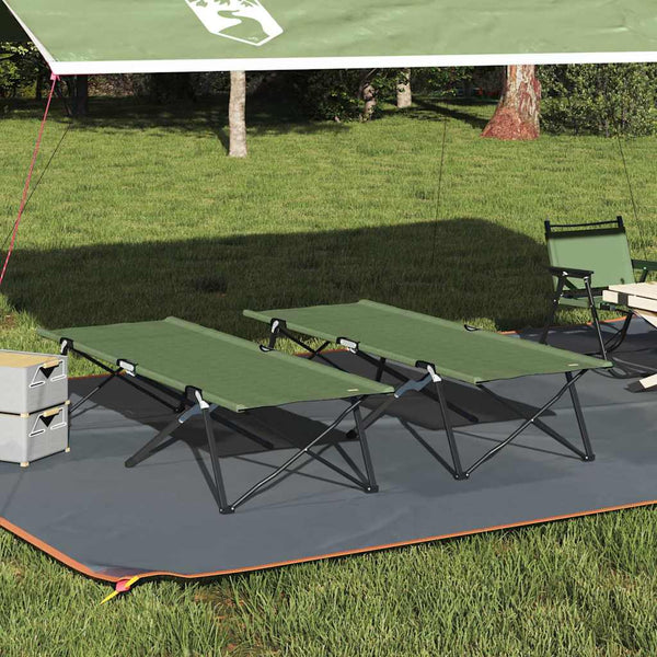 Cama de Camping Dobrável 2 pcs Amy amarelo 206 x 76 x 74 cm