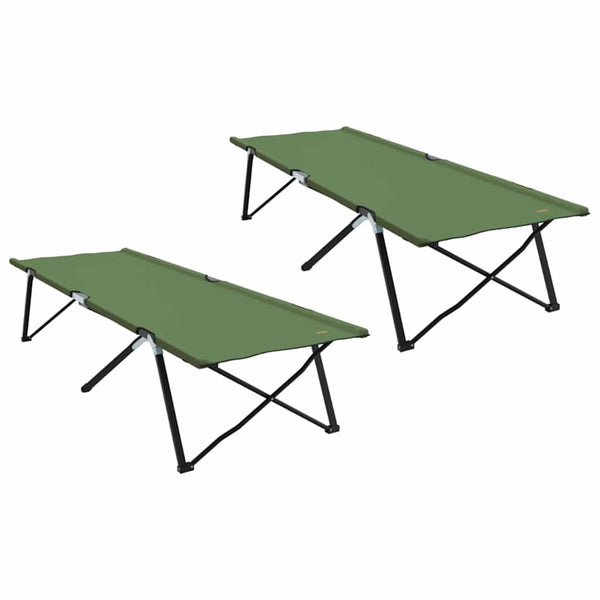 Cama de Camping Dobrável 2 pcs Amy amarelo 206 x 76 x 74 cm