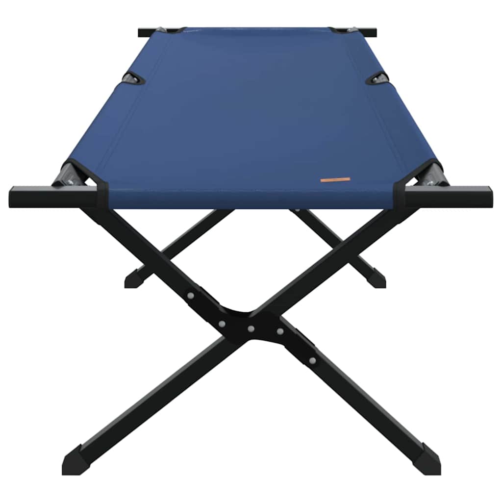 Cama de Camping Dobrável Manual Azul Tecido Oxford