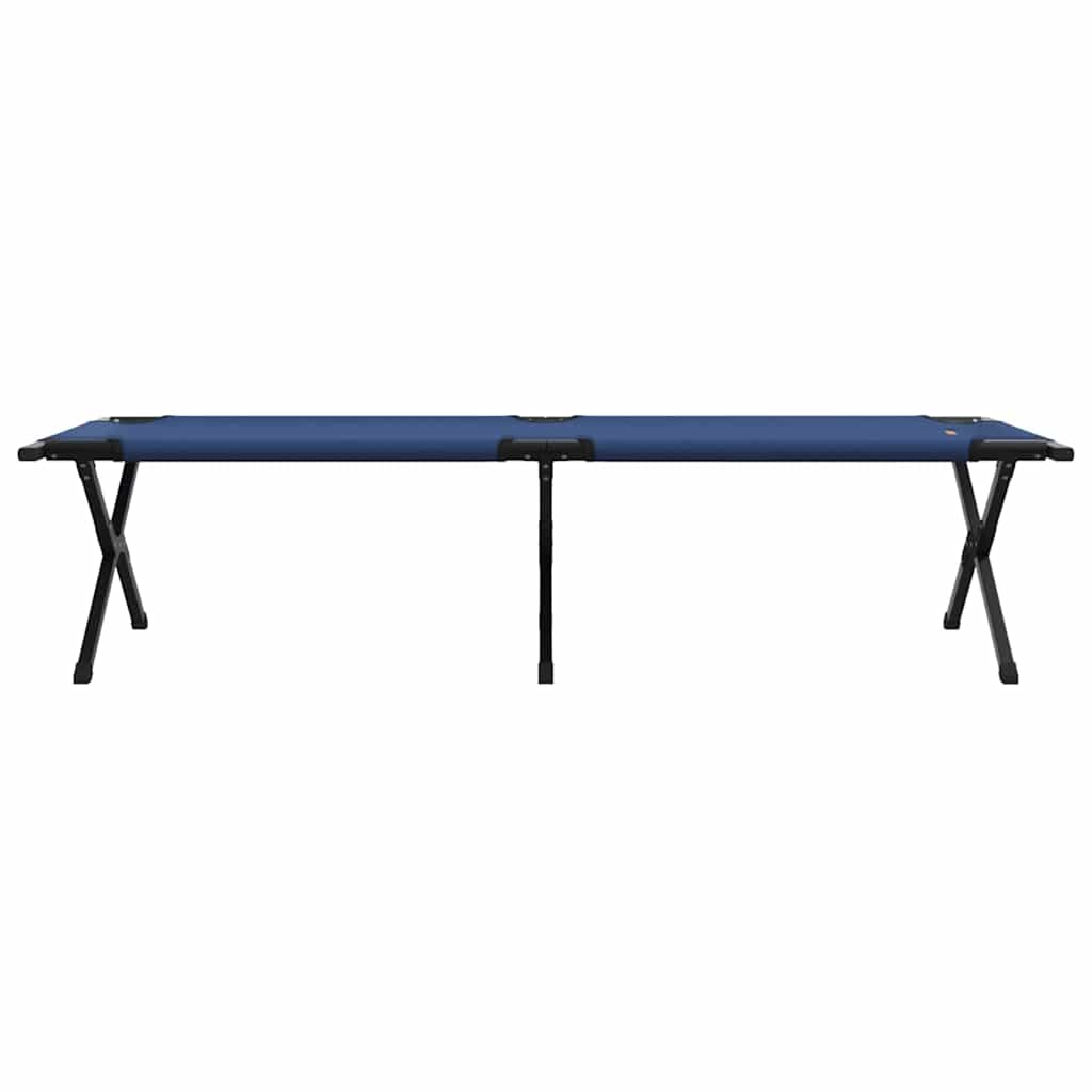 Cama de Camping Dobrável Manual Azul Tecido Oxford