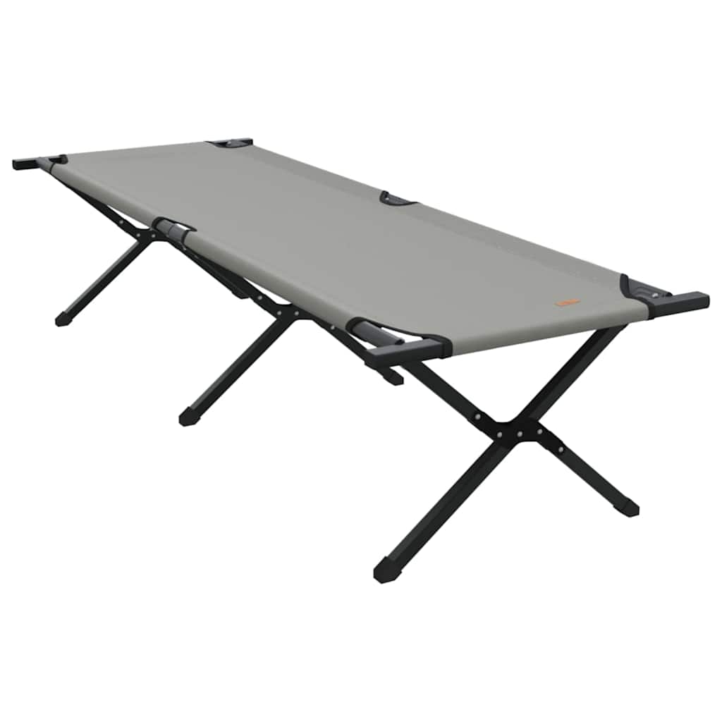 Cama de Camping Dobrável Manual Cinzeto Tecido Oxford