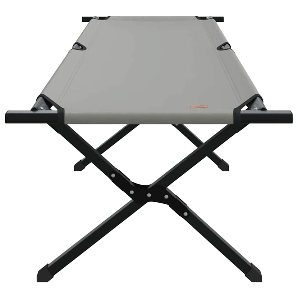Cama de Camping Dobrável Manual Cinzeto Tecido Oxford