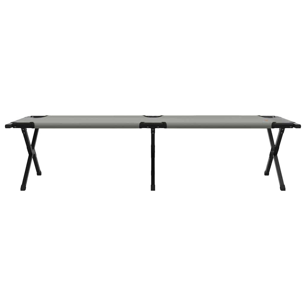 Cama de Camping Dobrável Manual Cinzeto Tecido Oxford
