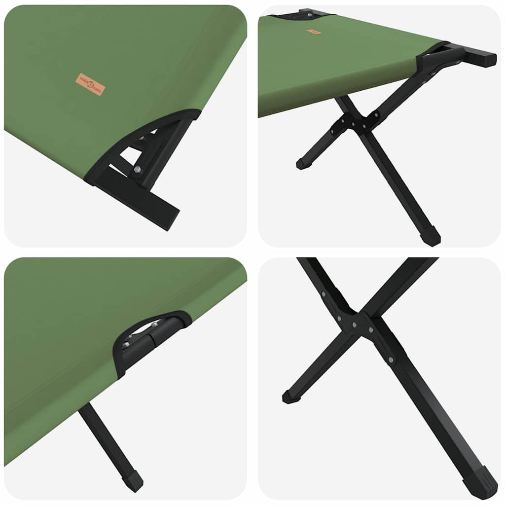 Cama de Camping Dobrável Manual Amy amarelo Tecido Oxford