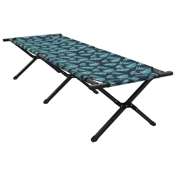 Cama de Camping Dobrável Manual Padrão de folhas Tecido Oxford