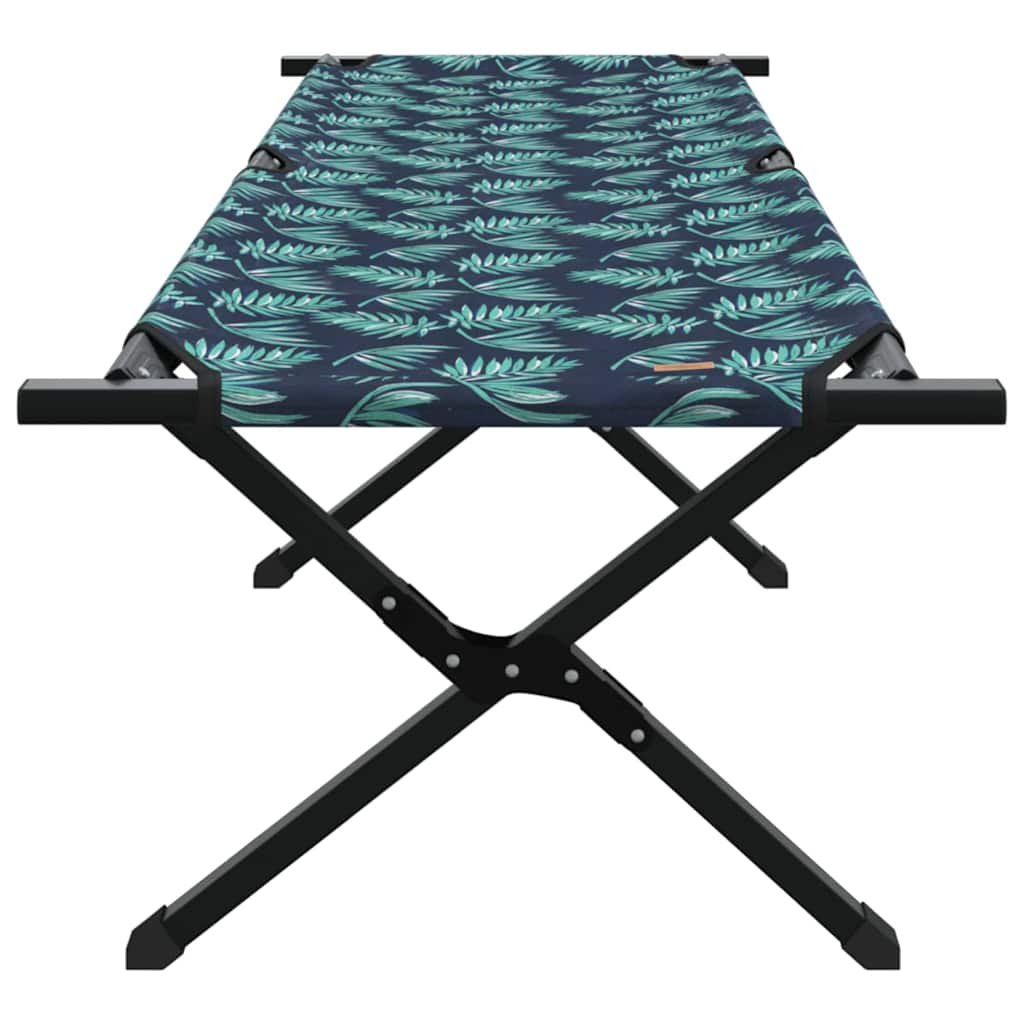 Cama de Camping Dobrável 2 pcs Padrão de folhas Tecido Oxford