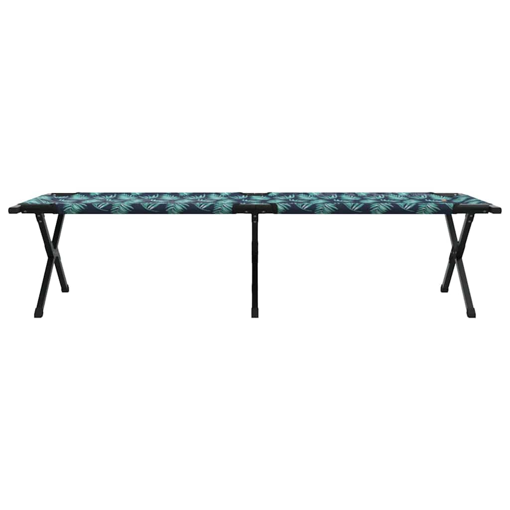 Cama de Camping Dobrável 2 pcs Padrão de folhas Tecido Oxford