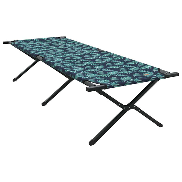 Cama de Camping Dobrável Manual Padrão de folhas Tecido Oxford