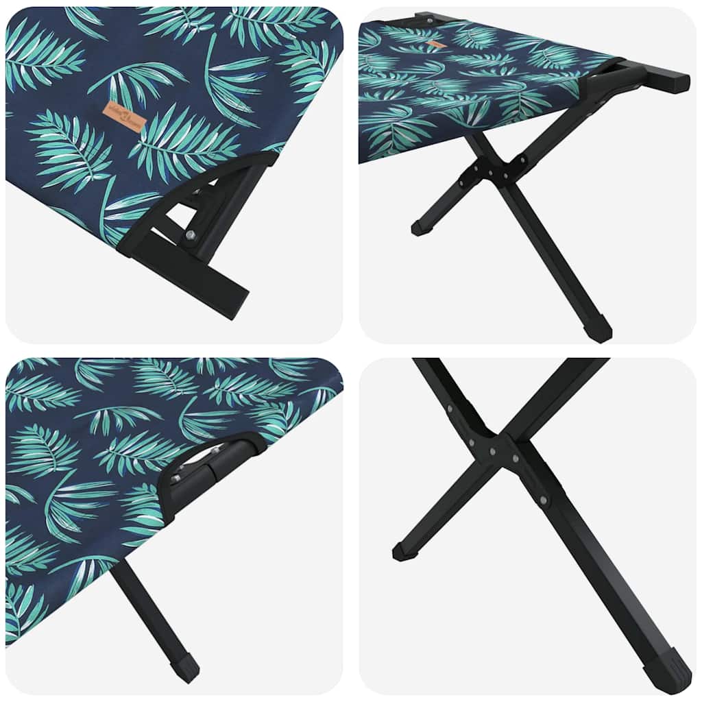 Cama de Camping Dobrável 2 pcs Padrão de folhas Tecido Oxford