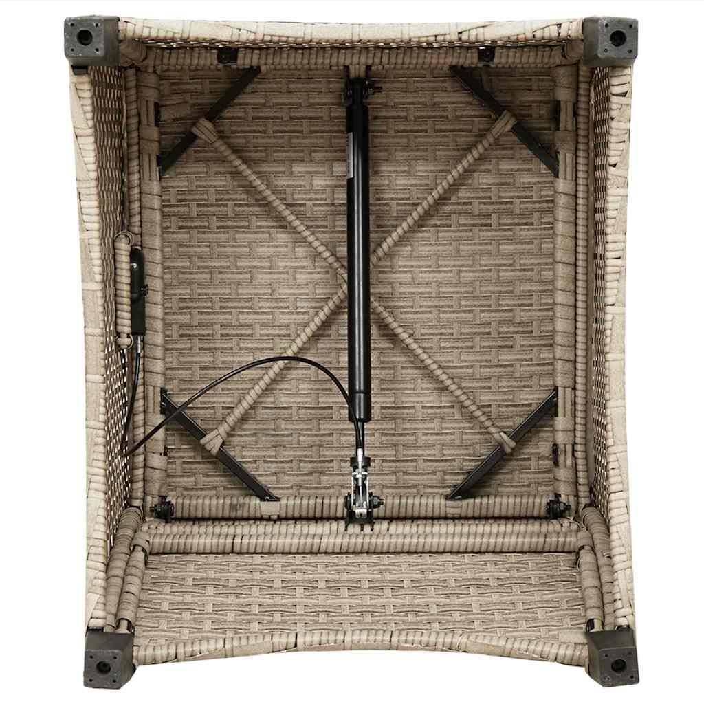 Poltrona reclinável Bege 56 x 66 x 95cm vime PE