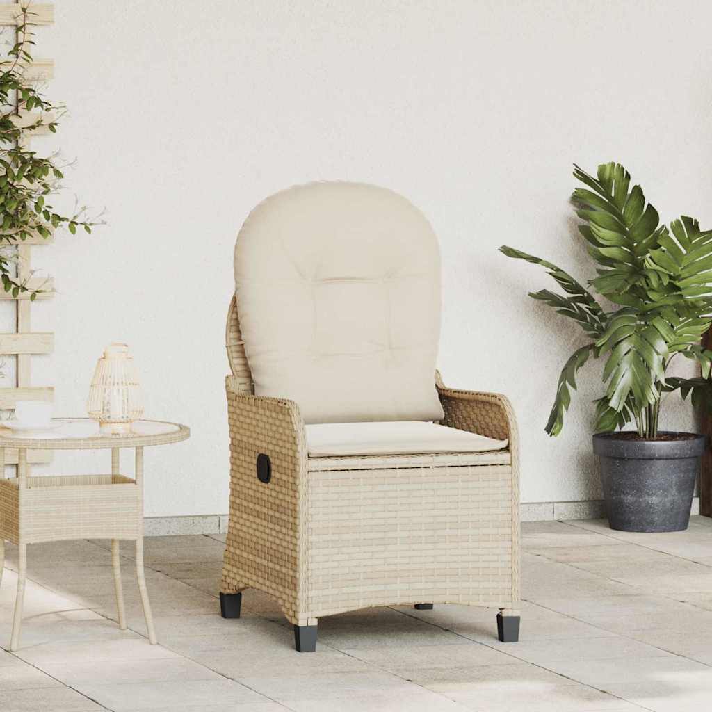 Poltrona reclinável Bege 56 x 66 x 95cm vime PE