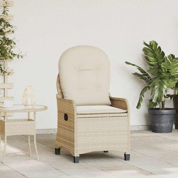 Poltrona reclinável Bege 56 x 66 x 95cm vime PE