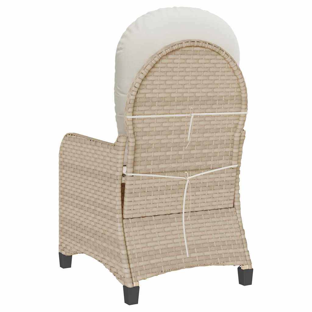Poltrona reclinável Bege 56 x 66 x 95cm vime PE