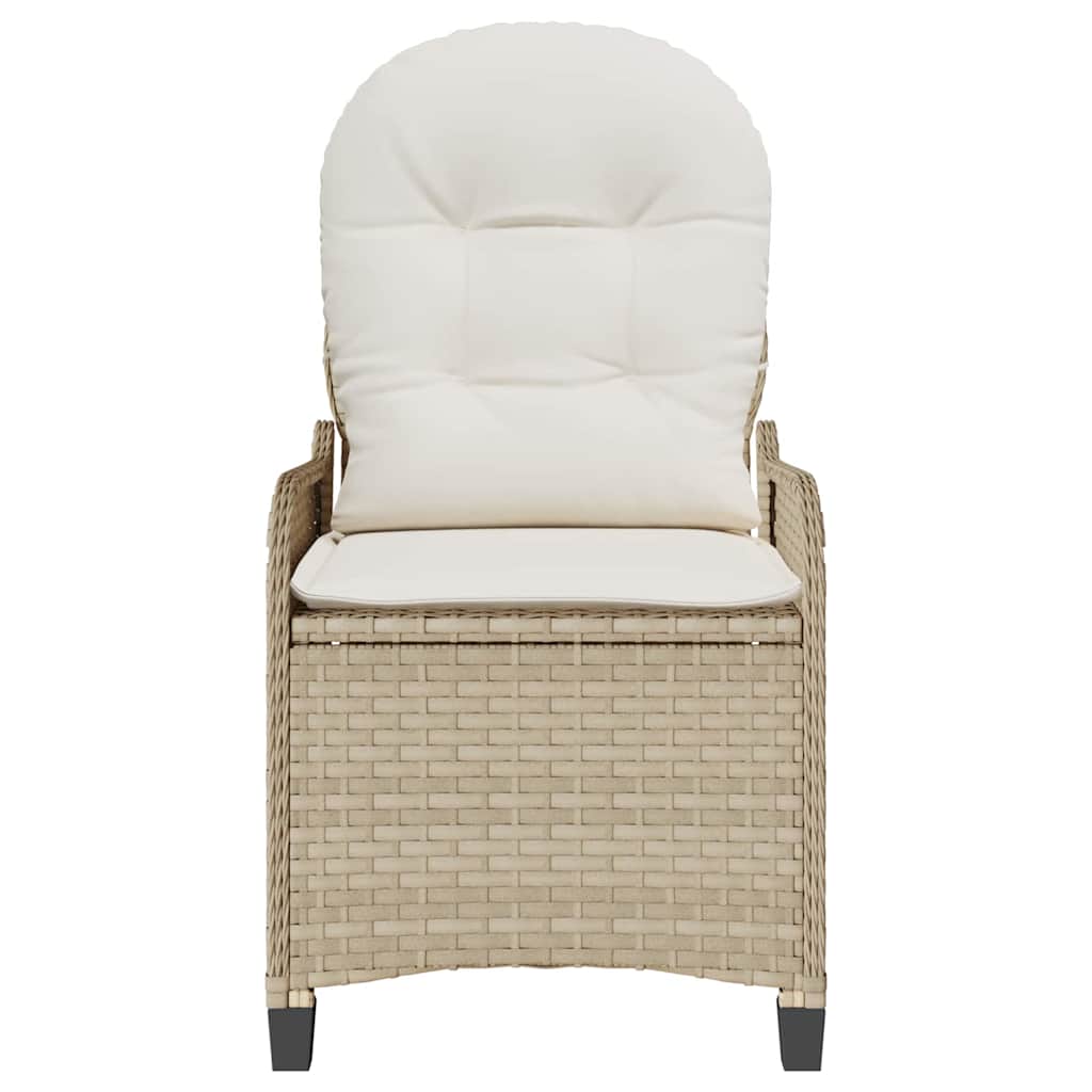 Poltrona reclinável Bege 56 x 66 x 95cm vime PE