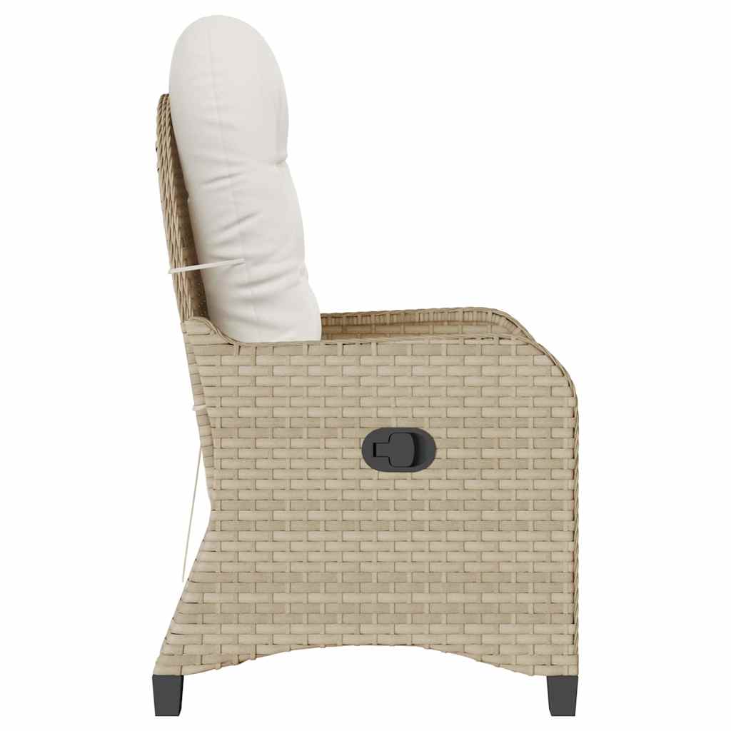Poltrona reclinável Bege 56 x 66 x 95cm vime PE