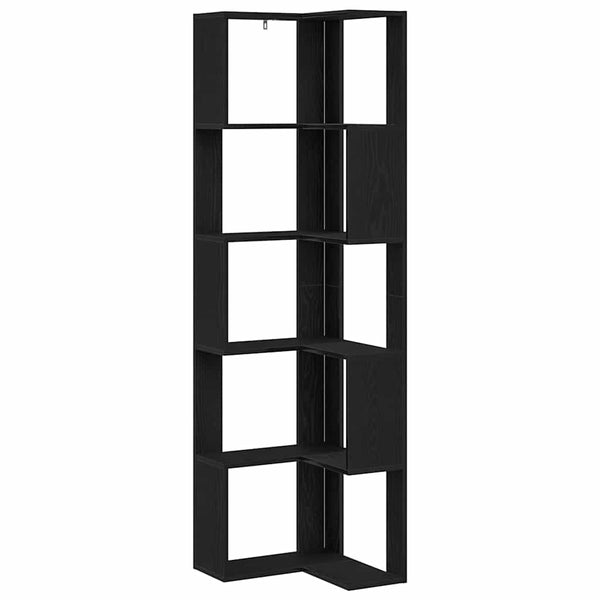 Estante de Canto Carvalho preto 50 x 50 x 179 cm