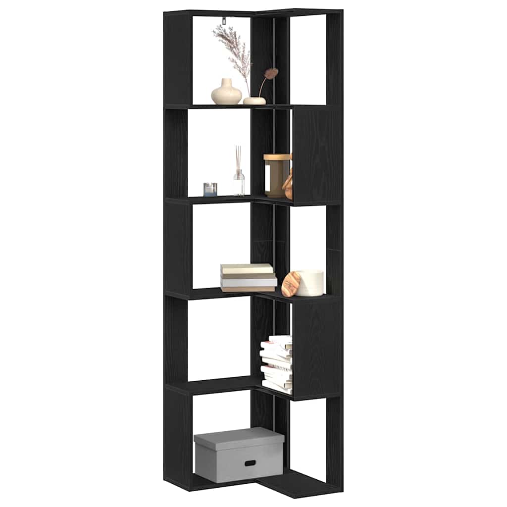 Estante de Canto Carvalho preto 50 x 50 x 179 cm