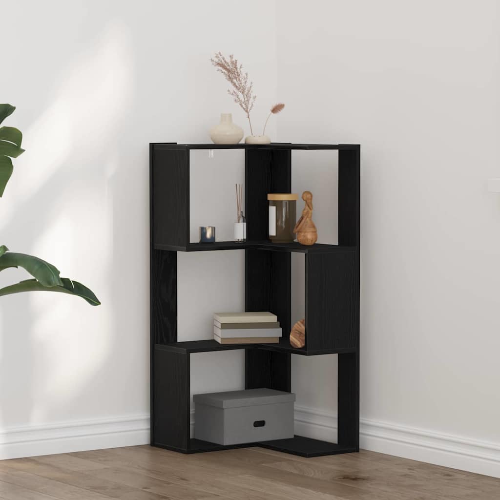 Estante de Canto Carvalho preto 50 x 50 x 102 cm