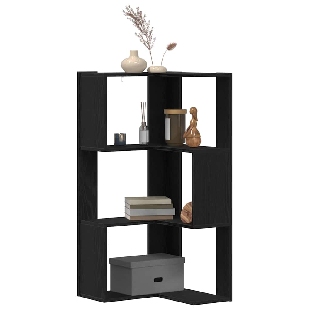 Estante de Canto Carvalho preto 50 x 50 x 102 cm
