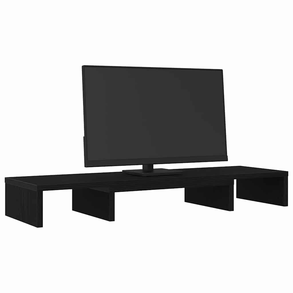 Suporte p/ monitor ajustável 80x24x10,5 cm carvalho preto