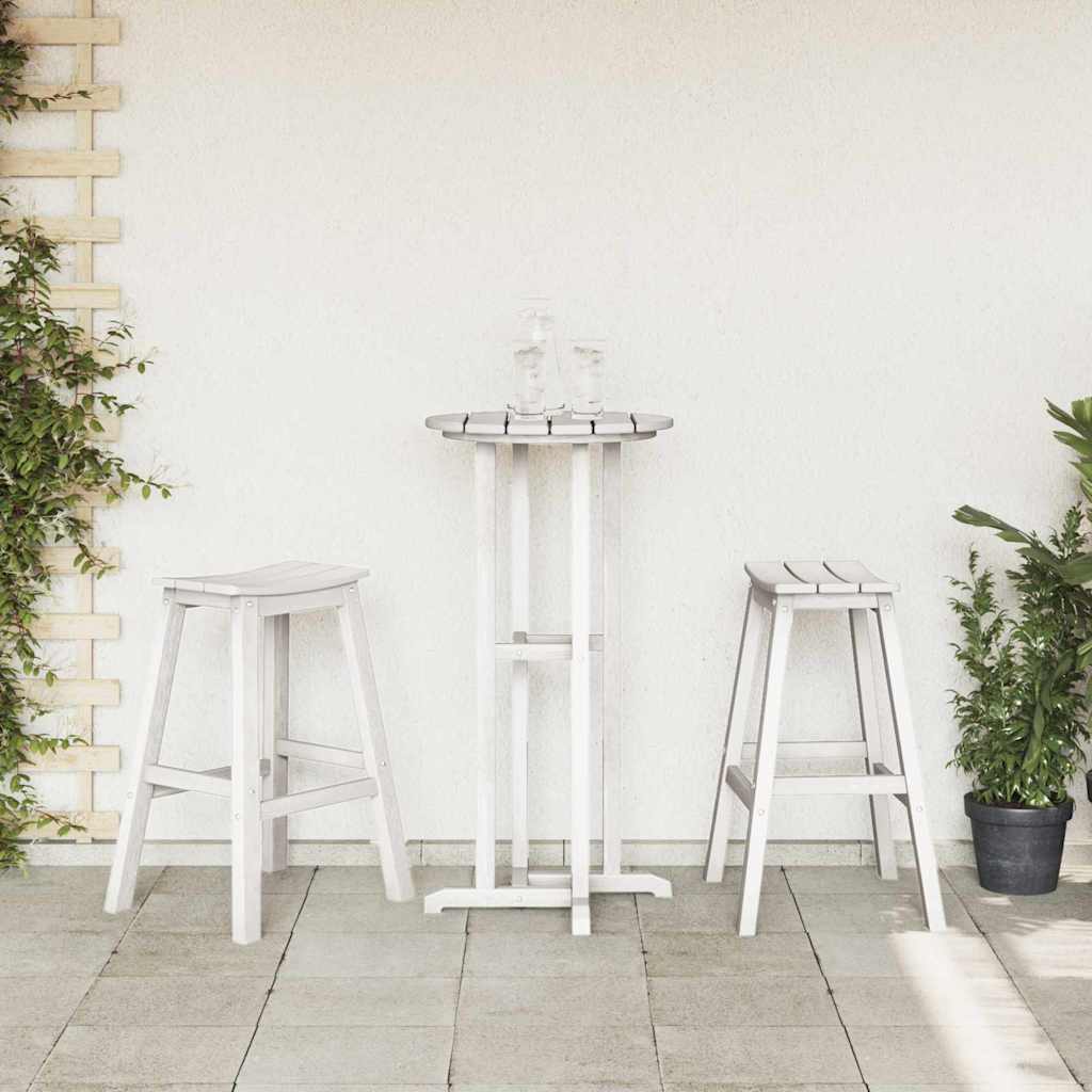 Banco de bar 2 pcs Branco 52 x 43 x 73.5cm Plástico