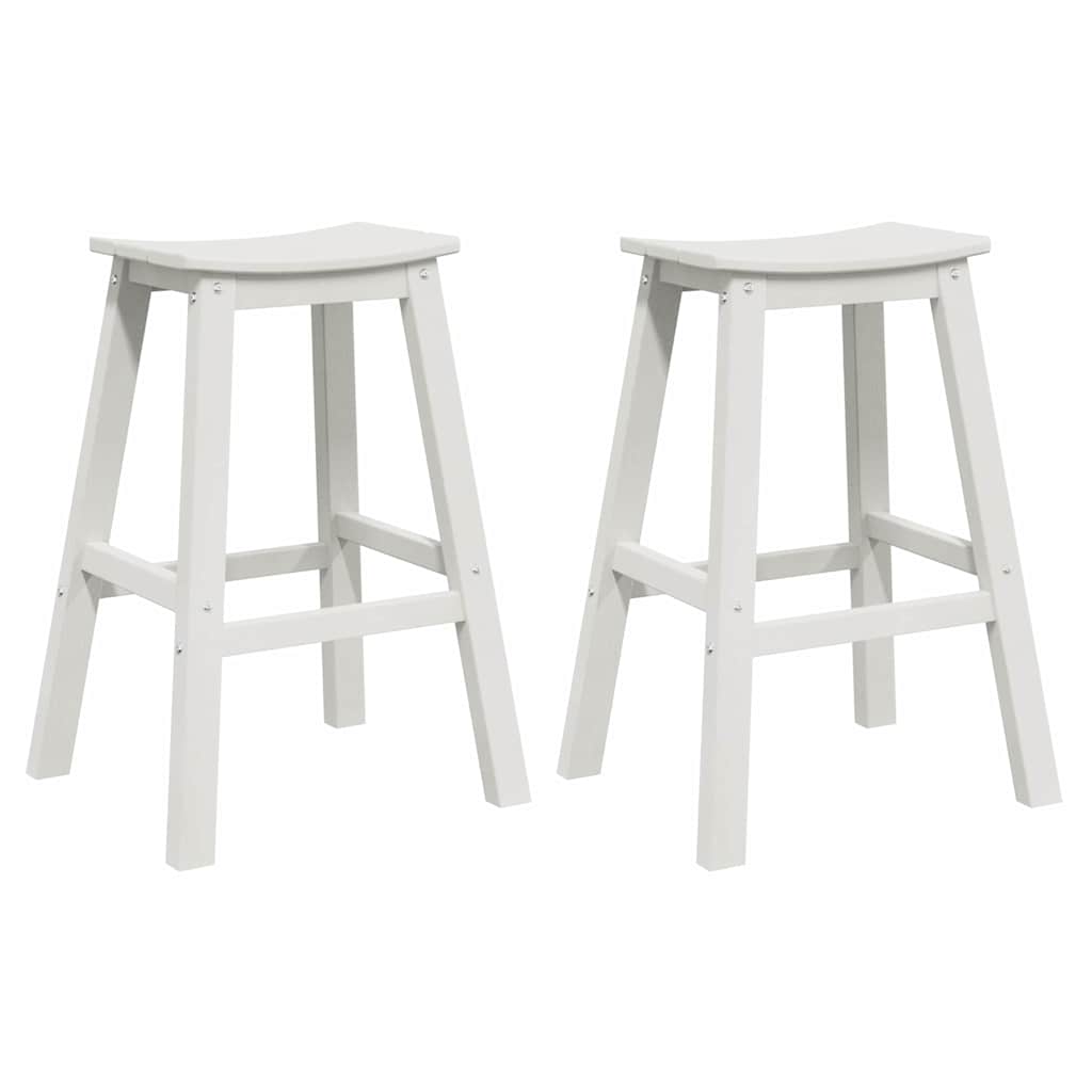 Banco de bar 2 pcs Branco 52 x 43 x 73.5cm Plástico