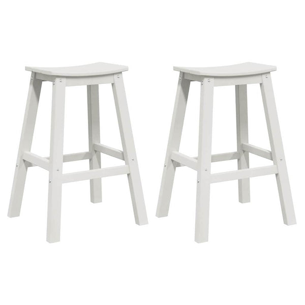 Banco de bar 2 pcs Branco 52 x 43 x 73.5cm Plástico