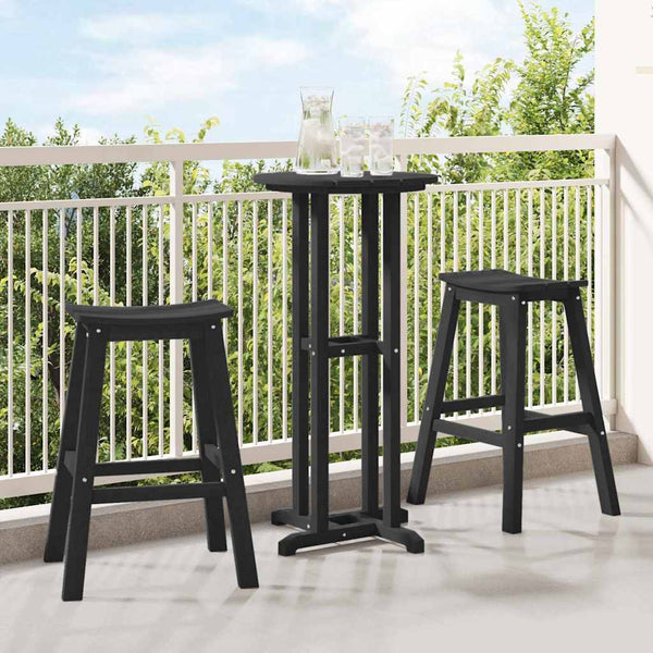 Banco de bar 2 pcs Preto 52 x 43 x 73.5cm Plástico