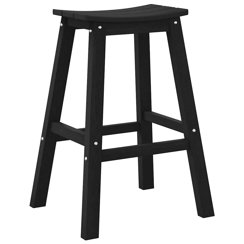 Banco de bar 2 pcs Preto 52 x 43 x 73.5cm Plástico