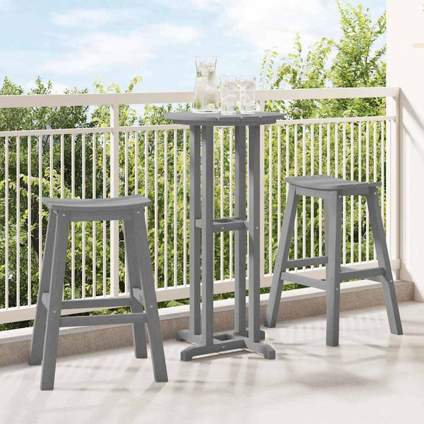 Banco de bar 2 pcs Cinzento-claro 52 x 43 x 73.5cm Plástico