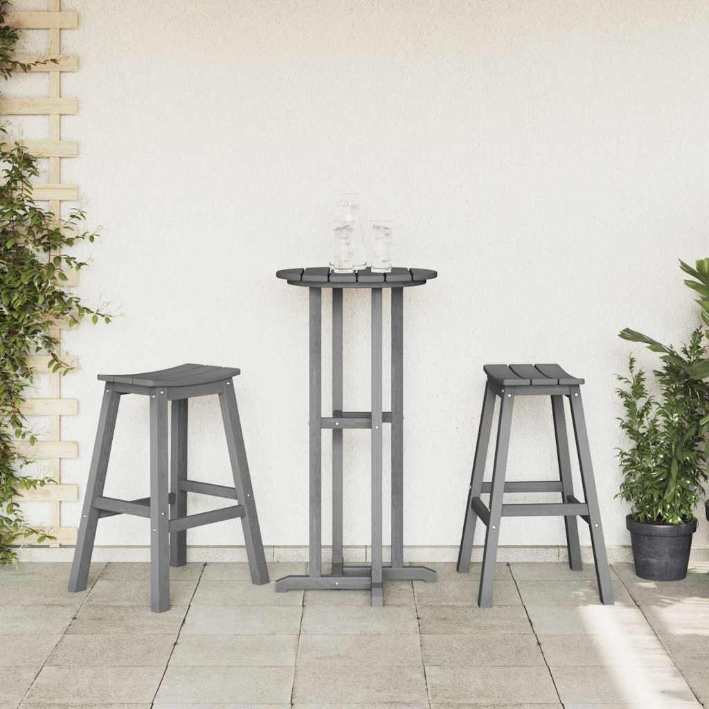 Banco de bar 2 pcs Cinzento-claro 52 x 43 x 73.5cm Plástico