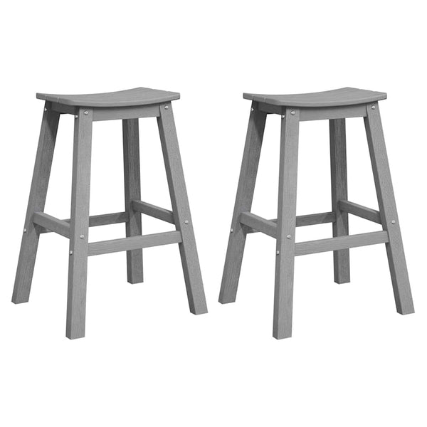 Banco de bar 2 pcs Cinzento-claro 52 x 43 x 73.5cm Plástico