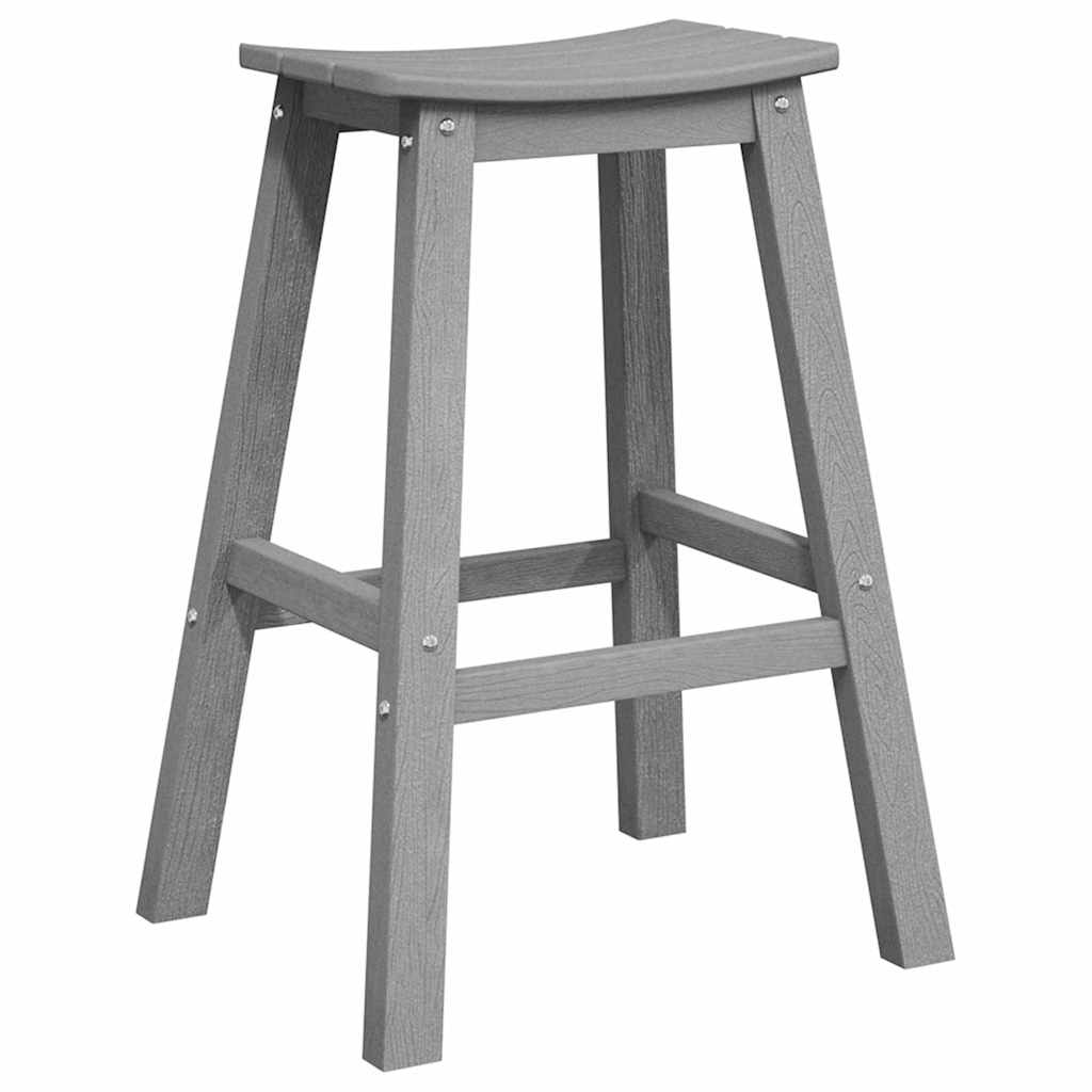 Banco de bar 2 pcs Cinzento-claro 52 x 43 x 73.5cm Plástico