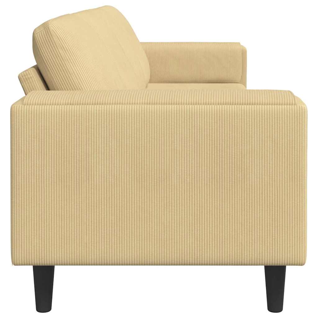 Sofá de Tecido Cinza Verde 208 cm Tecido de veludo côtelé