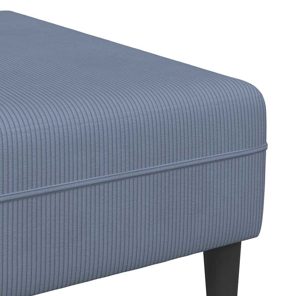 Sofá de Tecido com almofada Azul Tecido de veludo côtelé