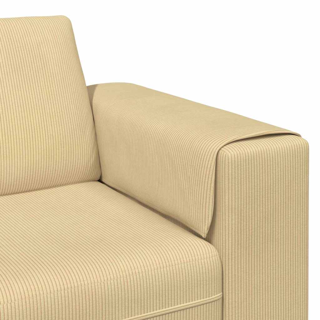 Sofá de Tecido com almofada Cinza Verde Tecido de veludo côtelé