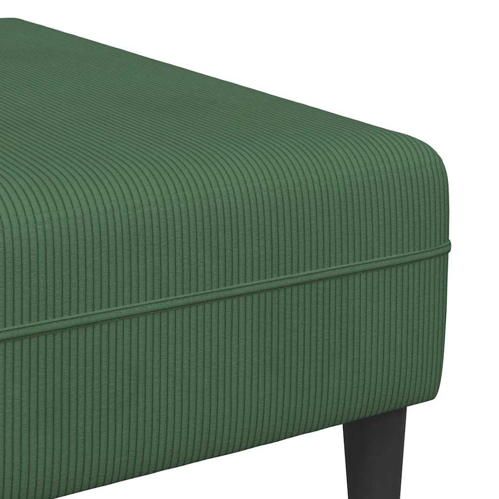 Sofá de Tecido com almofada Verde Escuro Tecido de veludo côtelé
