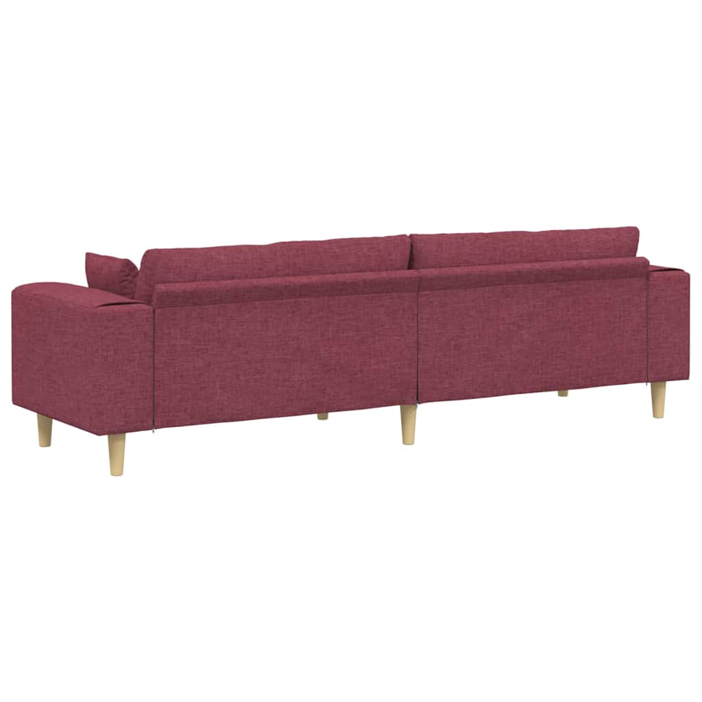 Sofá de Tecido com almofada Vinho Vermelho 208 cm tecido