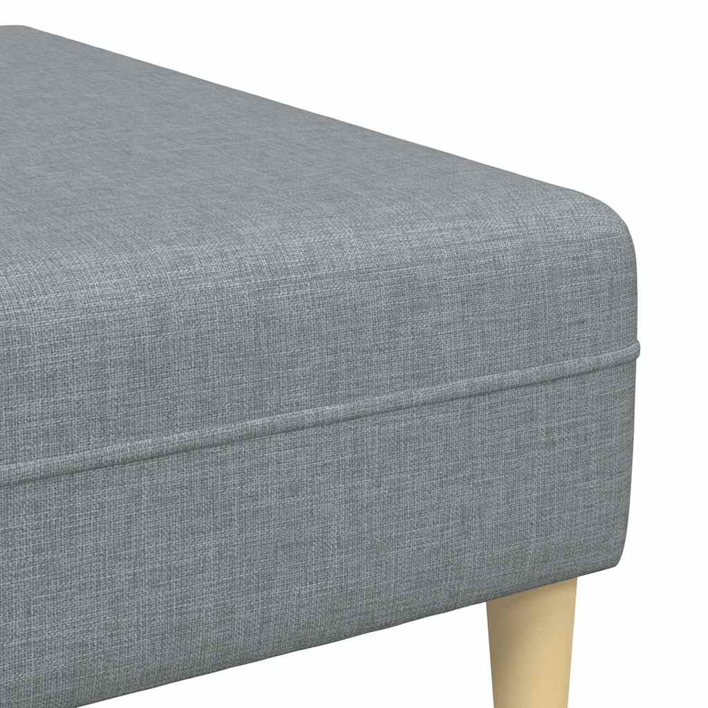 Sofá de Tecido com almofada 3 pcs Cinzento-claro 208 cm tecido