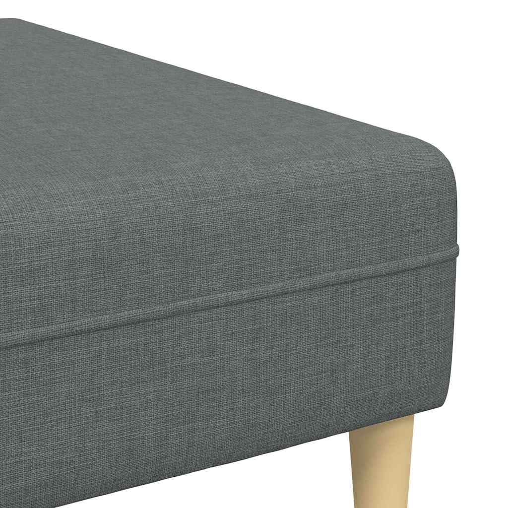 Sofá de Tecido com almofada 3 pcs Cinza Escuro 208 cm tecido