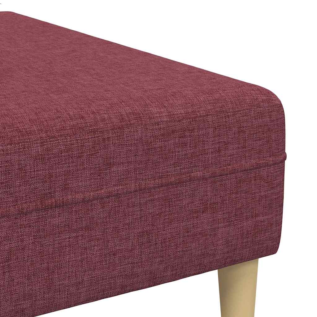Sofá de Tecido com almofada 3 pcs Vinho Vermelho 208 cm tecido